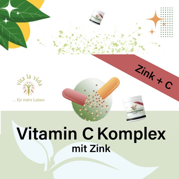 Vitamin C Komplex mit Zink Etikett